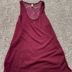 Maroon knit tank top